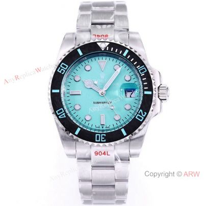 Swiss Quality Rolex DiW Submariner Aquamarine watch Citizen 40mm Baby Blue Dial